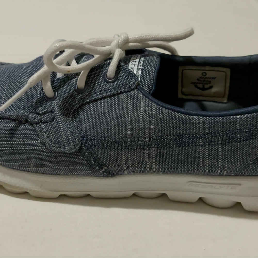 Navy and white denim sketchers - Picture 3 of 7
